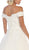 May Queen - RQ7737 Embellished Off-Shoulder Ballgown With Train In White