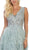 May Queen - RQ7741 Applique Scalloped V-neck A-line Dress In Green
