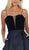 May Queen - Sleeveless Lace Up Front Pleated Ballgown RQ7742  In Black and Blue