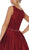May Queen - RQ7744 Sleeveless Embellished Bateau Ballgown In Red
