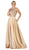 May Queen - RQ7744 Sleeveless Embellished Bateau Ballgown In Neutral