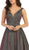 May Queen - RQ7755 Plunging V-Neck A-Line Evening Dress In Purple