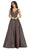 May Queen - RQ7755 Plunging V-Neck A-Line Evening Dress In Purple
