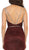May Queen - RQ7758 Plunging Sweetheart Sheath Dress In Red