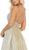 May Queen - RQ7759 Plunging Sweetheart Metallic A-Line Gown In Gold