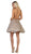 May Queen - RQ7760 Lace Embroidered Straight Neck A-line Dress In Neutral