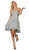 May Queen - RQ7760 Lace Embroidered Straight Neck A-line Dress In Silver
