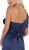 May Queen - RQ7761 Sleeveless Asymmetric Trumpet Dress in Blue