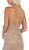 May Queen - RQ7762 Plunging V-neck Side Gathered Dress In Silver and Neutral