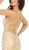 May Queen - RQ7763 Embellished Plunging V-neck Trumpet Dress In Gold