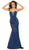 May Queen - RQ7764 Jeweled Sweetheart Mermaid Dress With Train In Blue