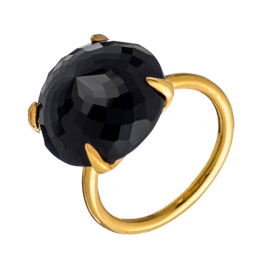 Radiate Gemstone Ring - Black Spinel