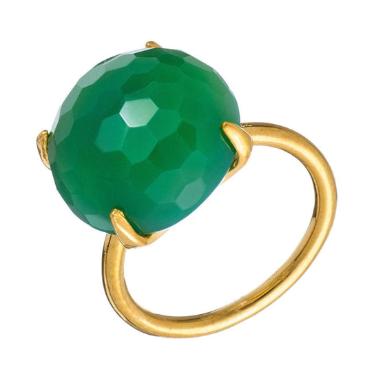 Heather Hawkins - Radiate Gemstone Ring - Chrysoprase Chalcedony