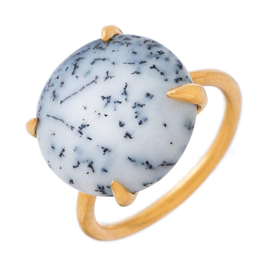 Heather Hawkins - Radiate Gemstone Ring - Dendritic Opal