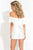Rachel Allan LBD - L1088 Ruffled Off-Shoulder Mikado Romper in White