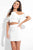 Rachel Allan LBD - L1089 Two-Piece Ruffled Halter Cocktail Dress in White