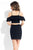 Rachel Allan LBD - L1089 Two-Piece Ruffled Halter Cocktail Dress in Black
