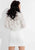 Rachel Allan LBD - L1129 Halter Dress with Lace Bomber Jacket in White