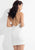 Rachel Allan LBD - L1129 Halter Dress with Lace Bomber Jacket in White