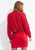 Rachel Allan LBD - L1129 Halter Dress with Lace Bomber Jacket in Red