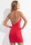 Rachel Allan LBD - L1129 Halter Dress with Lace Bomber Jacket in Red