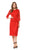 Lenovia - 5185 Quarter Length Sheer Rose Lace Peplum Dress
