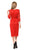 Lenovia - 5185 Quarter Length Sheer Rose Lace Peplum Dress
