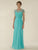 Rina di Montella - RD2430-1 Bead Embellished Illusion A-Line Dress In Blue