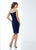 Mon Cheri Ornate Beaded Sheath Gown 118864 - 1 pc Navy In Size 8 Available In Navy