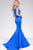 Cap Sleeve Fitted Sating Prom Dress 40720