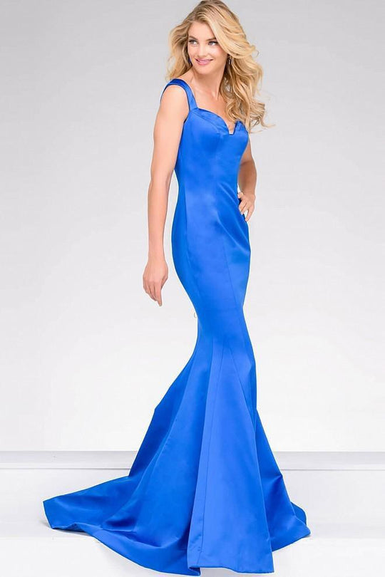Cap Sleeve Fitted Sating Prom Dress 40720