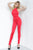 Jovani - 1081 Sleeveless High Halter Fitted Jumpsuit In Red