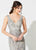 Ivonne D for Mon Cheri - 219D73 Embroidered V-neck Sheath Dress In Silver and Nude