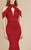 MNM Couture - S0005 High Neck with Cold Shoulders Gown in Red