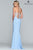 Faviana - Strappy Plunging V-Neckline Jersey Dress s10060 In Blue