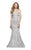 Faviana - S10305 Strapless Metallic Embroidered Mermaid Dress in Silver