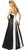 Alexia Designs - 2612 Strapless Lace Up back Two-Tone Satin Gown In Black and White