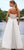 Alexia Designs - 2810 Strapless Inverted Basque A-Line Gown In White and Gray