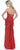 Alexia Designs - 2900 Pleated Strapless Iridescent Taffeta Gown In Red