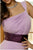 Alexia Designs - 4068 Two Tone Pleated One-Shoulder Long Dress In Purple