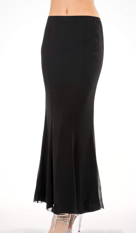 Soulmates - S1209 SOLID CHIFFON SKIRT in Black