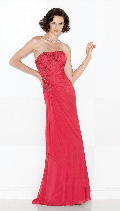 Cameron Blake by Mon Cheri - 114673 Long Dress In Dark Coral