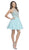 Ornate Sheer Halter A-line Homecoming Dress