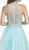 Ornate Sheer Halter A-line Homecoming Dress