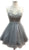 Ornate Sheer Halter A-line Homecoming Dress