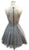 Ornate Sheer Halter A-line Homecoming Dress