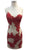 Embellished V-neck Sheath Cocktail Dress