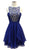 Bedazzled Halter Neck Homecoming A-line Dress