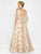Colors Dress - 1614 Sequined A-line Evening Gown in Gold