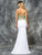 Colors Dress - 1665 Halter Neck Embroidered Evening Gown in White